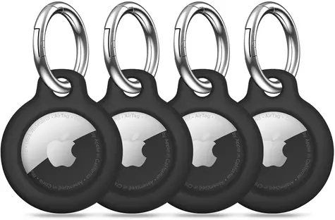 Tech-Protect Rough 4-pack černá / Pouzdro / Apple AirTag / 4 ks