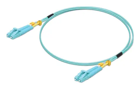 Ubiquiti UACC-OFC-MM-2M / Optický patch kabel / LC-LC / Duplex / OM3 / 10Gbps / 2m / tyrkysová