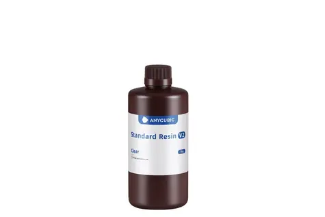 Anycubic UV Resin Standard v2 čirá / Pryskyřice pro 3D tisk / 1 kg / 405 nm