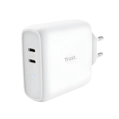Trust Maxo 65W bílá / Nabíječka / 65W / 2x USB-C