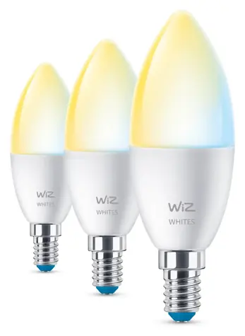 WiZ SET 3x LED žárovka E14 C37 / LED žárovka / E14 / 4,9W / 470lm / 2700-6500K / stmívatelná