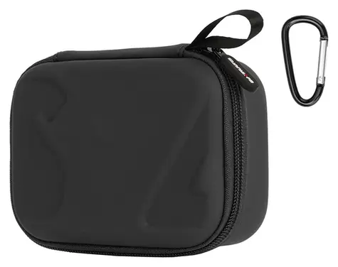 Sunnylife OA6-B131 černá / Brašna pro sportovní kamery / DJI Osmo Action 6/5 Pro/4/3 / PU kůže + EVA