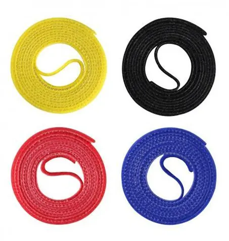 Label the Cable Klettové stahovací pásky 4× 1 m / Kabelové pásky na suchý zip / oboustranné / mix barev
