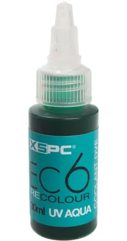 XSPC EC6 ReColour Dye UV azurová / Barvivo do chladicí kapaliny / Koncentrát / UV reaktivní / 30 ml