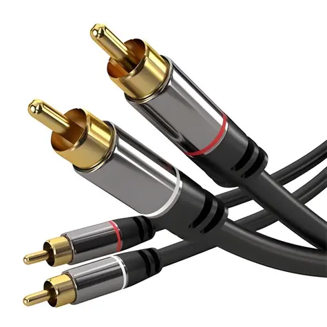 PremiumCord HQ 2x CINCH-2x CINCH M/M 5m / Propojovací kabel / Audio / Stíněný / Pozlacené konektory