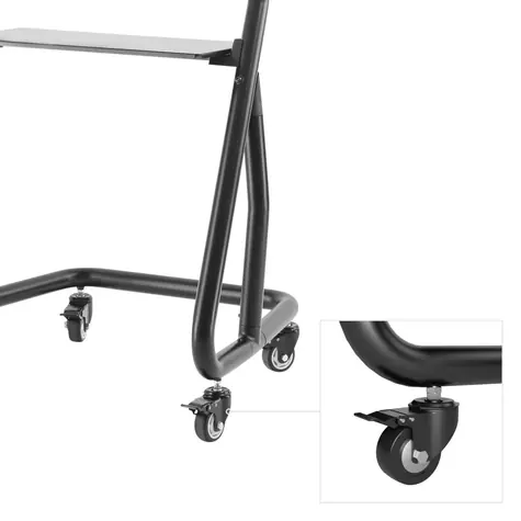 Hama TV stojan Trolley černá / TV stojan / pojízdný / 49–100