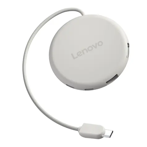 Lenovo Slim USB-C Hub šedá / USB-C hub / 4 porty / HDMI 60 Hz / USB-A