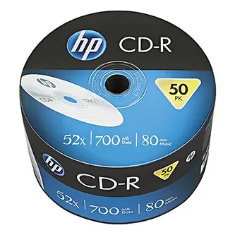 HP CD-R 700MB 52x 50ks / Záznamové médium / Spindl / 80 min / bez potisku