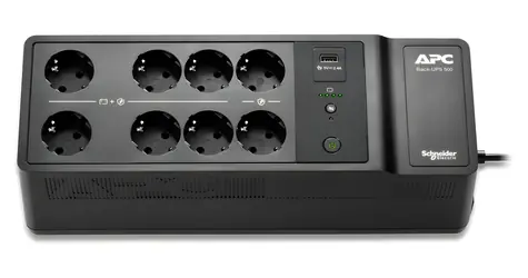APC Back-UPS 500VA (300W) / Záložní zdroj UPS / 230V / nástěnná montáž / 8x výstupní konektor