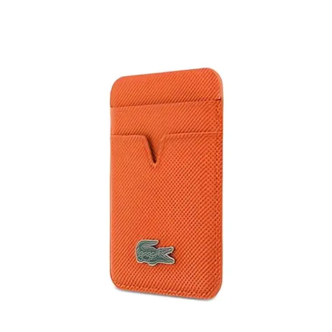 Lacoste Iconic Petit Pique MagSafe Peněženka oranžová / Peněženka / MagSafe / PU