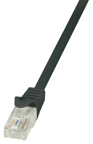 LogiLink UTP Cat.5e černý / Patch kabel / 10 m / RJ45 - RJ45
