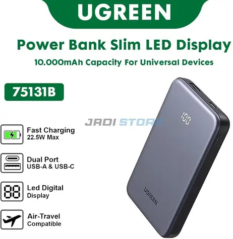 Ugreen PB507 šedá / Powerbanka / 10000 mAh / USB-C / PD 20W