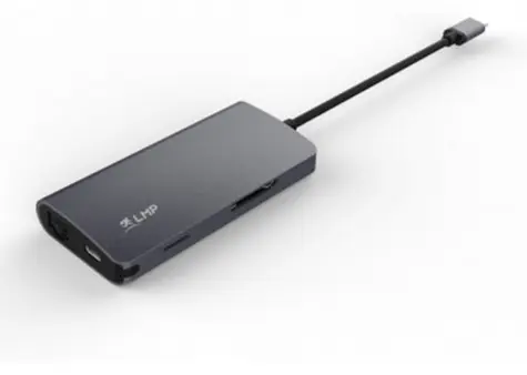 LMP USB-C mini Dock Space Gray / Dokovací stanice / 8 portů / hliníkové tělo
