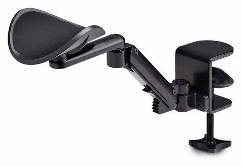 StarTech Nastavitelná opěrka na ruce pro stůl černá / Opěrka / náklon -90° až 90° / rotace 360° / hliník, ocel