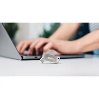 MyMedia MyDual 64GB stříbrná / Flash disk / USB-C/USB-A / USB 3.2 Gen 1 / otočný konektor