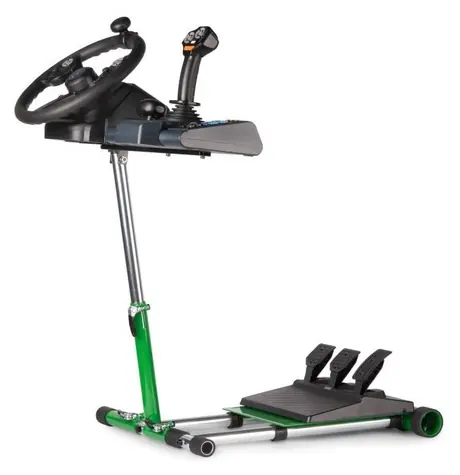Wheel Stand Pro FARM TRUCK LITE V3 zelený / Stojan na volant a pedály / bez RGS modulu / nastavitelná šířka 400-565 mm