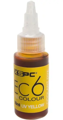 XSPC EC6 ReColour Dye UV žlutá / Barvivo do chladicí kapaliny / Koncentrát / UV reaktivní / 30 ml