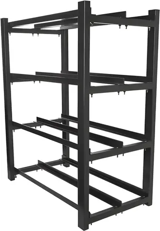 Lanberg Regál na baterie do UPS 830x454 mm černý / Bateriový regál do racku / 4 patra