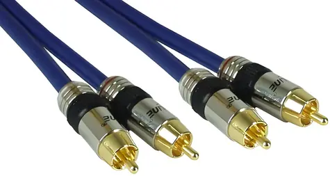 InLine Propojovací kabel Cinch modrá / Kabel / 2x RCA (Cinch) - 2x RCA (Cinch) / 0,5 m