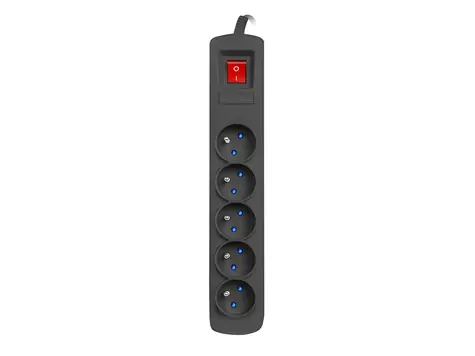 Armac ARC5 černá / Přepěťová ochrana / 5 zásuvek / 3 m