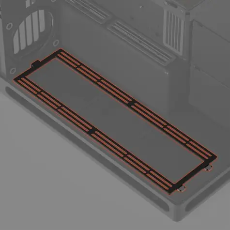 HAVN HS 420 černá / Držák ventilátoru / spodní montáž