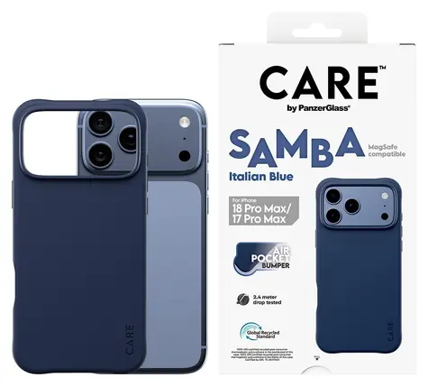 PanzerGlass CARE Samba iPhone 17 Pro Max Italian Blue / Kryt / MagSafe / TPU