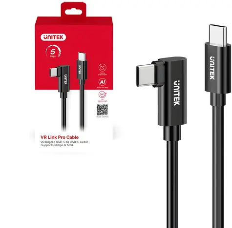 Unitek C14094ABK01-5M černá / Kabel USB-C / USB-C (M) - USB-C (M) / 5 m