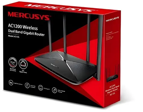 Mercusys AC12G černá / Router / AC1200 / Wi-Fi 5 / 4x LAN + WAN
