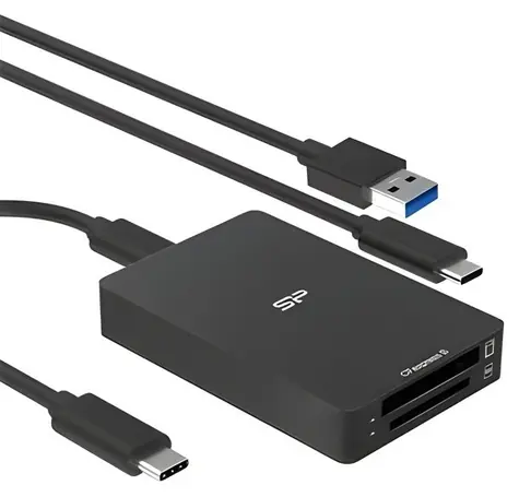 Silicon Power CreatePro BS10 černá / Čtečka paměťových karet / CFexpress B / SD 4.0 / USB-C 10 Gb/s