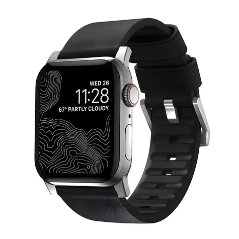 Nomad Active Strap Pro černá / Řemínek pro Apple Watch / 49/46/45/44/42 mm / kožený