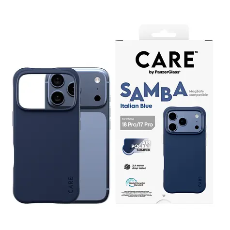 PanzerGlass CARE Samba Italian Blue / Kryt / Apple iPhone 17 Pro / MagSafe / TPU