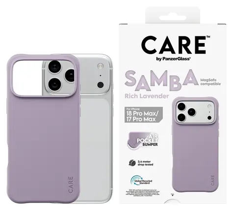 PanzerGlass CARE Samba Rich Lavender / Kryt / Apple iPhone 17/18 Pro Max / MagSafe / TPU