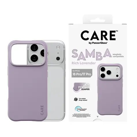 PanzerGlass CARE Samba Rich Lavender / Kryt / Apple iPhone 17/18 Pro / MagSafe / TPU