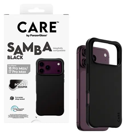 PanzerGlass CARE Samba černá / Kryt / Apple iPhone 17 Pro Max / MagSafe / TPU