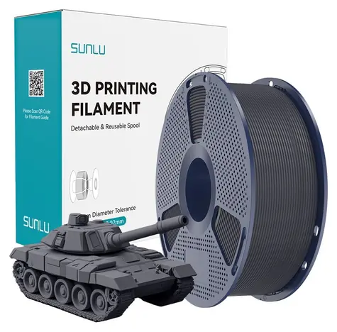 Sunlu Filament PLA+ High-Speed šedá / Struna pro 3D tiskárnu / vysokorychlostní / 1,75 mm / 1 kg