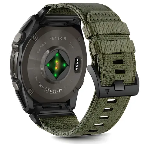 Tech-Protect Nylon Strap zelená / Řemínek pro Garmin Fenix / 5X/5X Plus/6X/6X Pro/7X/8 (51 mm) / Nylon