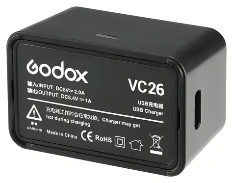 Godox VC26 / Nabíječka baterií / Pro V1 a AD100 Pro / USB napájení