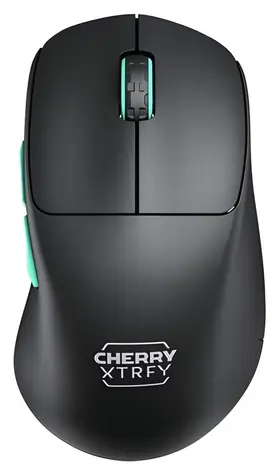 Cherry Xtrfy M64 Wireless černá/tyrkysová / Bezdrátová herní myš / optická / 26000 DPI / 2.4 GHz / 53 g