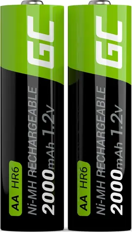 Green Cell Akumulátor AA (R6) 2000mAh / Nabíjecí baterie / AA / 2000 mAh / 2 ks
