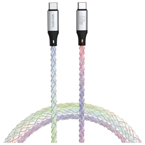 4smarts kabel USB-C na USB-C RGB 60W / Kabel / Power Delivery / 1,5 m