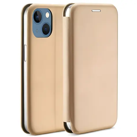 Beline Book Magnetic zlatá / Pouzdro typu kniha / Apple iPhone 15 Plus / Magnetické zapínání