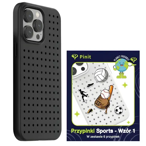 Pinit Dynamic Case + Sports Pin černá, iPhone 14 Pro 6.1
