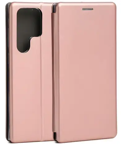 Beline Book Magnetic růžové zlato / Flipové pouzdro / Samsung Galaxy S23 Ultra S918 / Magnetické zavírání