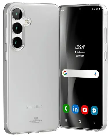 Mercury Jelly Clear pro Samsung Galaxy S24 FE (S721) čirá / Pouzdro / TPU / Tenký a lehký design