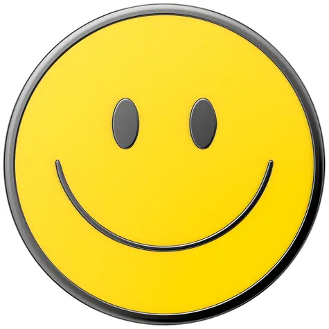 PopSockets PopTop Combo Enamel Be Happy žlutá / Držák telefonu / PopBase + PopTop + PopChain