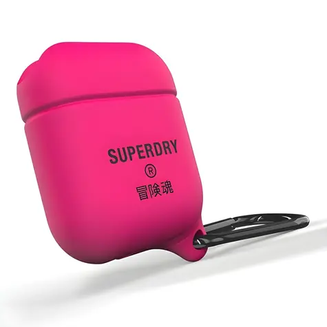 SuperDry AirPods 1/2 Cover růžová / Pouzdro pro sluchátka / AirPods 1, 2 / Voděodolné