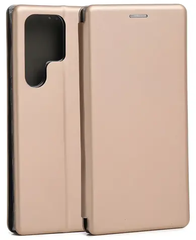 Beline Book Magnetic pouzdro pro Samsung Galaxy S23 Ultra S918 zlatá / Pouzdro / Flipové / Peněženka, stojánek