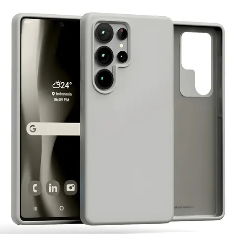 Mercury Silicone Case Galaxy S25 Ultra kamenná / Kryt / Silikonový