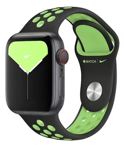 Apple Watch Nike Sport Band 38/40/41mm černo-limetková / Sportovní pásek pro Apple Watch / 130–200 mm