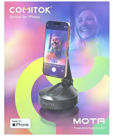 Comitok Mota černá / Magnetický držák na telefon / Univerzální závit / Powerbanka 2550 mAh / USB-C
